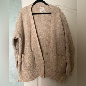 Oversized shrug oatmeal cardigan